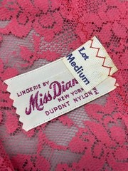 Vintage Miss Diana LACE string Bikini Panties (Hot Pink) (2 Pairs) NOS