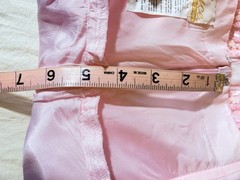Vintage Alyce Designs Pink Chiffon Gown Beaded Halter Dress Prom Pageant Size 8