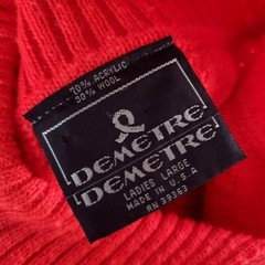 Vintage Ugly Christmas Sweater Pullover Demetre Nordic Womens L Red Wool Acrylic