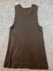 Vintage 50s Or 60s Glenbrooke Brown V-Neck Dress Size M? L?