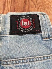 Vintage LEI baggy wide leg high rise jeans Y2K 90s l.e.i. light blue USA womens