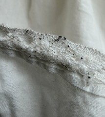 J Peterman Sz L White Cotton Petticoat Nightgown Midi Cottagecore Prairie Ribbon
