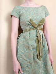1960s Maxi Prairie Gown Floral Print Velvet Bubble Skirt Hostess XS S 34
