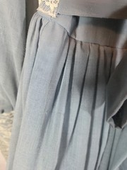 Vtg 70s Gunne Sax Maxi Dress Blue Cream Lace Cottagecore Prairie Gown Sz 9 Read