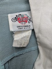 Lanz Original USA Vintage Dress Peter Pan Collar Blue/Green Cottage Core Size 12