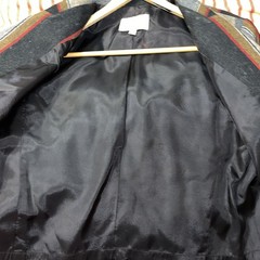 City Girl Vintage 70S? Jacket Cropped Striped Size 9/10 Wool?