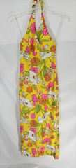 VTG 60s Jack Hartley Multicolor Floral Groovy Halter Maxi Dress Women’s 9/10 S