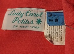 Vintage Lady Carol Petites – Barbie Pink Draped Front Bow Accent Dress – Size 16