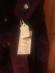 Vintage 1970s Burgundy Velvet Belted Shirt Dress Long Sleeve Size 14 New