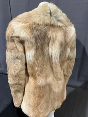 Vintage Rabbit Fur Coat, Golden Swallow(?) Light Brown in color, 32h x 19w inche