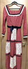 Vintage Toni Todd Dress Floral Lace Size 10 70s Cottage Core
