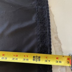 Vintage Vanity Fair Full Slip Size 34 22”/40 Black W/ Lace Made In USA