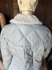 Vintage 80s Puffer Jacket Ski Winter Cold Fur Collar Western Ms. Pioneer 70s