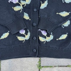 Vintage Peruvian Connection Cardigan Sweater Floral Art To Wear Women’s XL READ