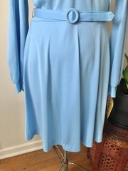 Vintage 1970’s Sky Blue Polyester Knit Dress