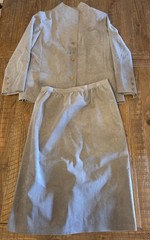 VTG Abe Schrader Grey Suede Blazer & Skirt PLEASE SEE PICTURES FOR MEASUREMENTS