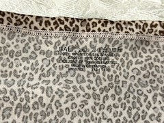Vtg BALI 2846 Fit Your Curves Satin Full Coverage 2XL/9 Animal Print Panties