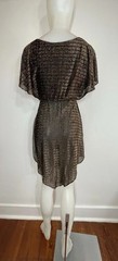 VTG 70s Disco Metallic Top Side Slits Lined Top SZ 5 MARA J ( FLAWS