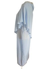 Chiffon Vintage Evening ware/ Beaded Ice Blue Wedding ware Dress Circa 1980’s