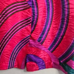 Anne Crimmins UMI Collections Silk 2 Pc Dress Set 80s Pink Purple Geometric 10