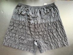 VINTAGE MALCO MODES BLACK PETTIPANTS SIZE MEDIUM SQUAREDANCE TIERED RUFFLE