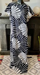 Vintage Hawaiian Dress Malihini Hawaii Designer Collection Maxi Floral Tiki Luau