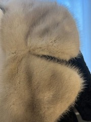 Vintage Persian Curly Lambs Wool Women’s Coat Mink Collar 3/4 Sleeve 44 Inches