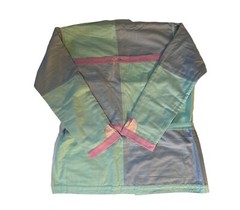 Vintage 90s Y2K Color Block Reversible Jacket Purse 2 in 1 Unisex Lg-XXL Pastels
