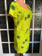 Vintage 90s Jessica Howard Tropical Floral Print Wrap Midi Dress USA Sz. 10