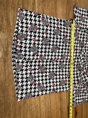 Vintage Worthington Essential Houndstooth Blouse Women’s Size 6 Black White
