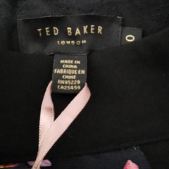 Ted Baker London Skirt Size 0 Black Floral Womans Pencil Style New Tags