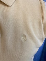 Vintage 90s Blassport Bill Blass Yellow Sleeveless Polo Shirt Womens M Cotton