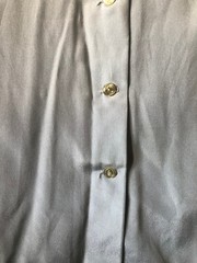 Vintage 80’s PATTY WOODARD Women’s Blouse Light Blue Long Sleeve Tie Size 7/8