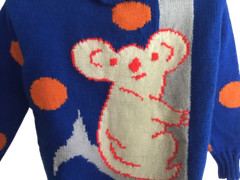Princess Diana replica sweater pullover Koala Bear 1980’s blue adorable!