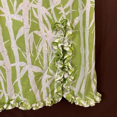 Handmade Polynesian-Style Dress Tiki Aloha Hawaiian M/L Green Bamboo