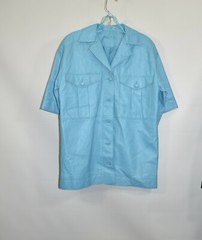 $350 TOPSHOP BOUTIQUE GENUINE SHEEP Leather Shirt JACKET BLUE 2 US 6 UK