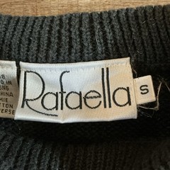 80s VINTAGE Rafaella Multicolor Abstract Knit Sweater Ramie Cotton Size S #50E7