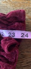 Vtg 80s Violette Wine Red Velour Houserobe Glamour Ruffle Collar Med to Lg