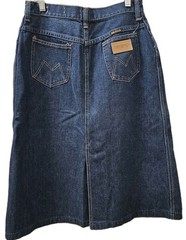 Vintage Maverick Blue Bell Denim Skirt Midi High Waist Western M Stitch