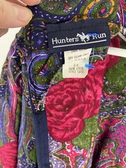 VTG 80’s 90’s Hunters Run Multicolor Half Sleeve Rayon Floral Dress Size 14
