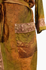 Handmade Vintage Silk Kimono Robe Boho Festival Long Jacket Beach Cover Up 006