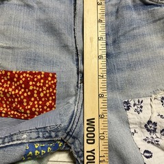 Vtg 60s 70s Wrangler Jeans Patchwork Hippie bell bottom 28/31.5