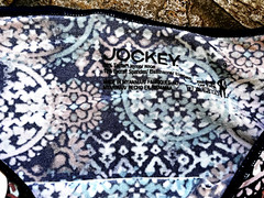 Jockey 9/2XL Slinky Silky Smooth Mosaic Hi Cut Hip Brief Nylon Panties NWT #299