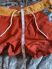 VTG Y2K/90s 5•7•9 Swim Trunks Juniors 7 Red Orange Blue Nylon Board Shorts