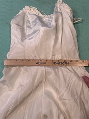 Vintage Ivory Spaghetti Strap Saloon Style Dress Size Small