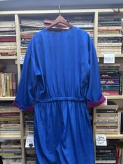 Vintage Blue and Magenta Jumpsuit. Stuart Alan Petites. Size 16