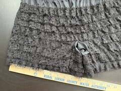 VINTAGE MALCO MODES BLACK PETTIPANTS SIZE MEDIUM SQUAREDANCE TIERED RUFFLE
