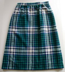 Vintage Skirt Personal Petites Brand Size 10 Plaid Design Lined Button Closure