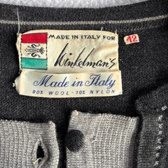 Vintage 1950s 1960s Winkelman’s Gray Wool Sheath Dress Made in Italy