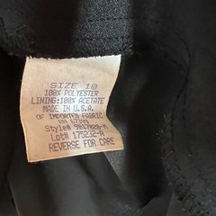 Donna Ricco Vintage Black Dress w Floral Front sz 10